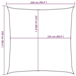 Plachta proti slunci 160 g/m² červená 2,5 x 2,5 m HDPE - obrázek 10