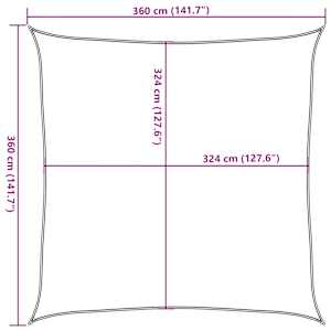 Stínící plachta 160 g/m² červená 3,6 x 3,6 m HDPE - obrázek 10