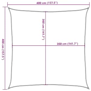 Stínící plachta 160 g/m² červená 4 x 4 m HDPE - obrázek 10