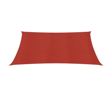 vidaXL Voile d'ombrage 160 g/m² Rouge 5x5 m PEHD