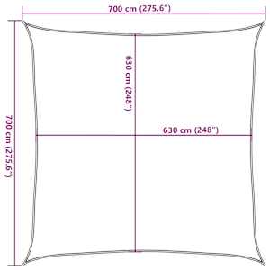 Plachta proti slunci 160 g/m² červená 7 x 7 m HDPE - obrázek 10