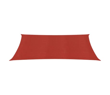 vidaXL Voile d'ombrage 160 g/m² Rouge 2,5x3,5 m PEHD