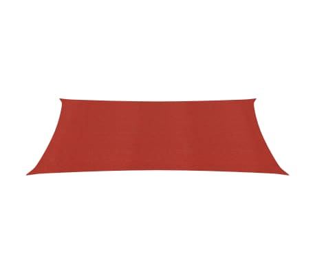 vidaXL Voile d'ombrage 160 g/m² Rouge 2,5x4,5 m PEHD