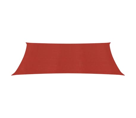 vidaXL Платно-сенник, 160 г/м², червено, 3x4 м, HDPE