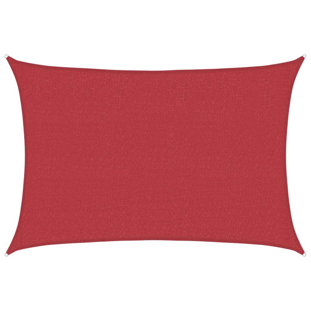 vidaXL Stínící plachta 160 g/m² červená 4 x 5 m HDPE