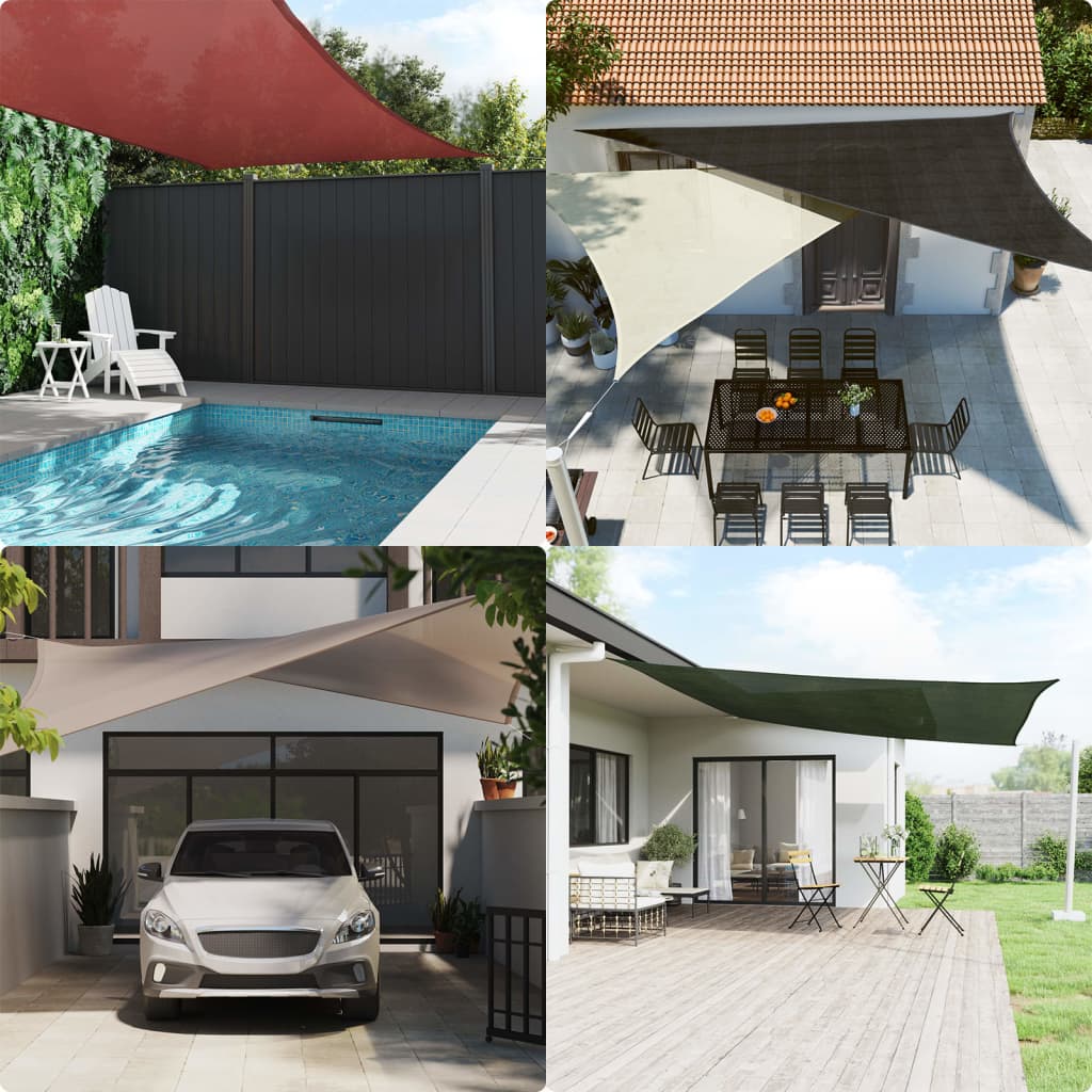 vidaXL Tieniaca plachta 160 g/m² červená 6x7 m HDPE