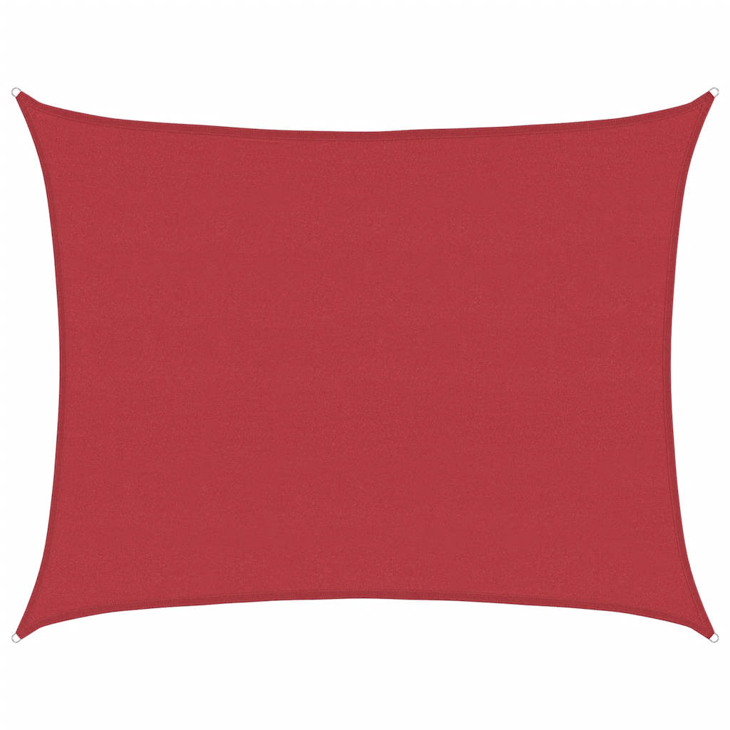 vidaXL Stínící plachta 160 g/m² červená 6 x 8 m HDPE