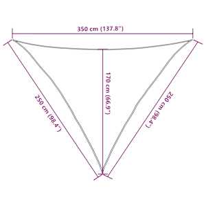 Plachta proti slunci 160 g/m² červená 2,5 x 2,5 x 3,5 m HDPE - obrázek 10
