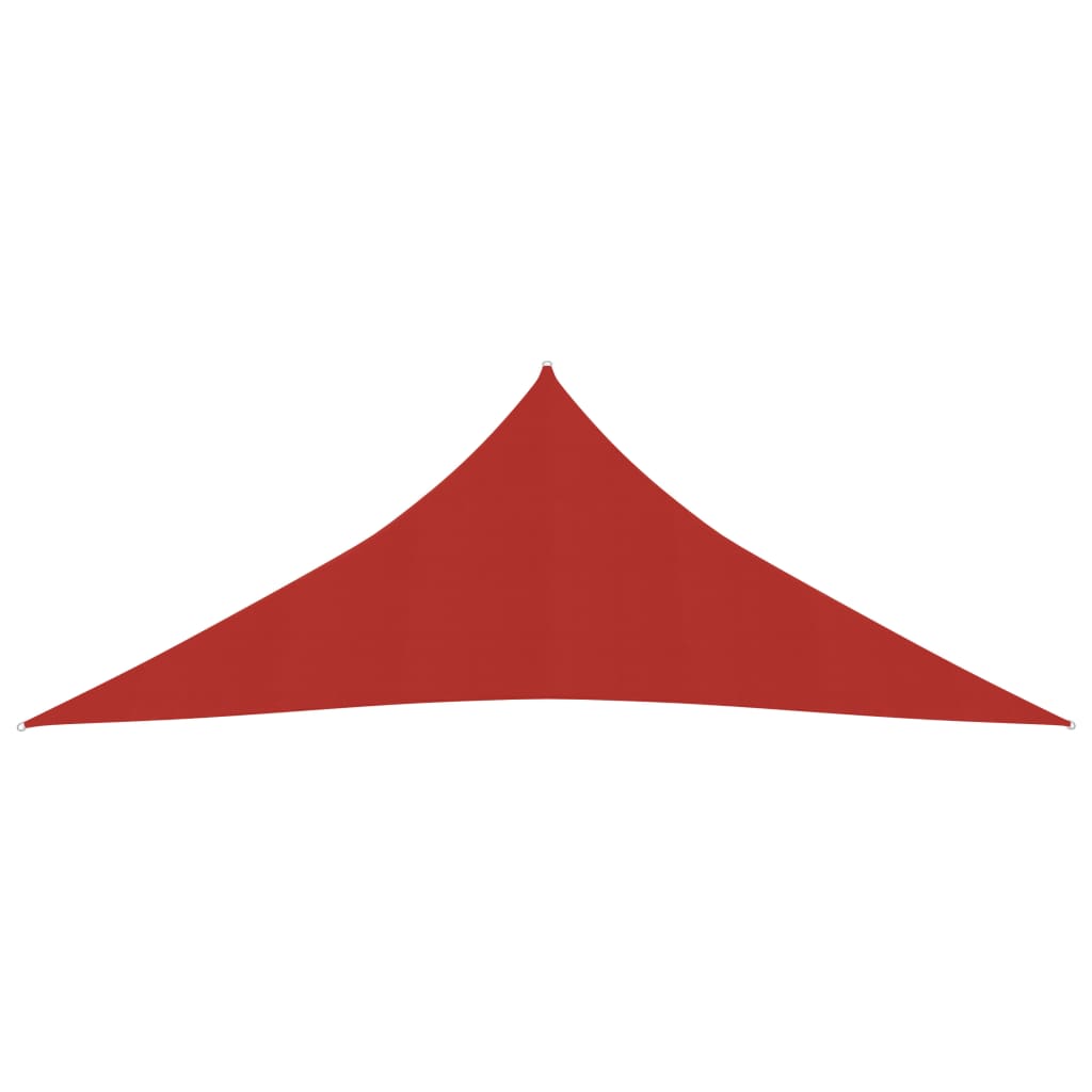 vidaXL Toldo de vela rojo HDPE 160 g/m² 3,6x3,6x3,6 m