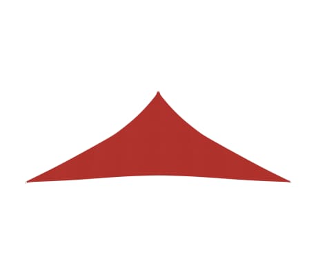 vidaXL Toldo de vela rojo HDPE 160 g/m² 3,6x3,6x3,6 m