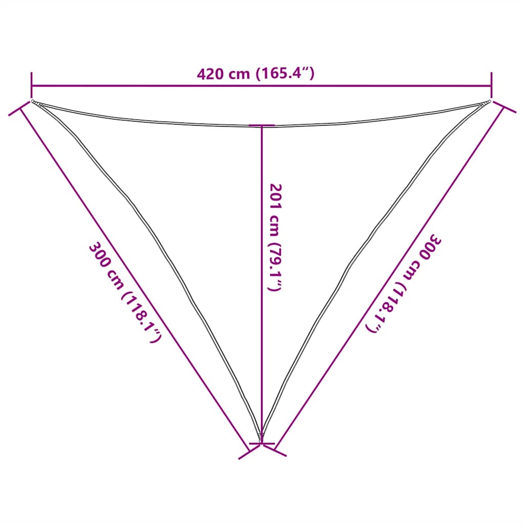 Zonnezeil 160 g/m² 3x3x4,2 m HDPE rood image 10