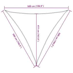Plachta proti slunci 160 g/m² červená 5 x 5 x 5 m HDPE - obrázek 10