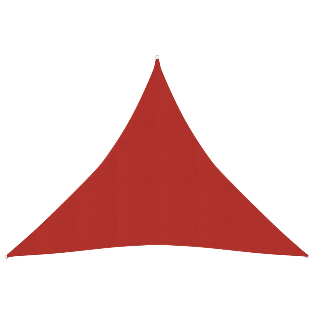 Pânză parasolar, roșu, 6x6x6 m, HDPE, 160 g/m²