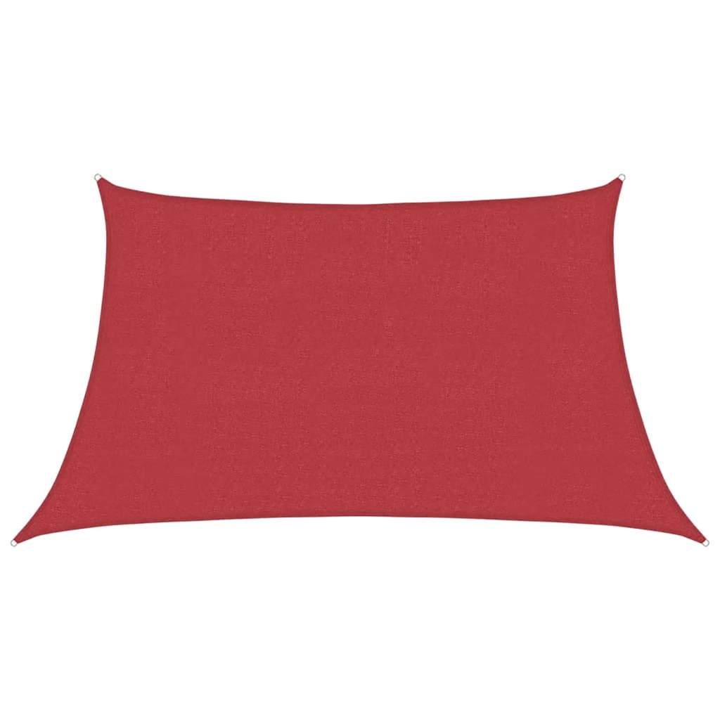 vidaXL Stínící plachta 160 g/m² červená 3/4 x 2 m HDPE