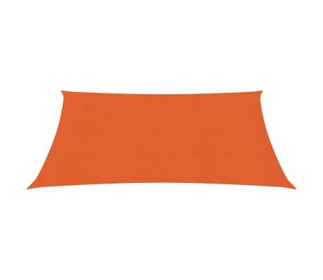 vidaXL Senčno jadro 160 g/m² oranžno 2x2 m HDPE