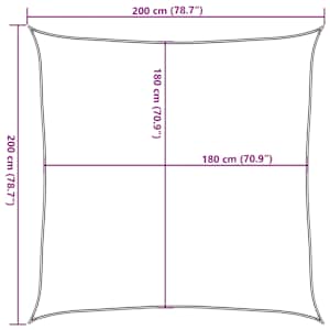 Stínící plachta 160 g/m² oranžová 2 x 2 m HDPE - obrázek 10
