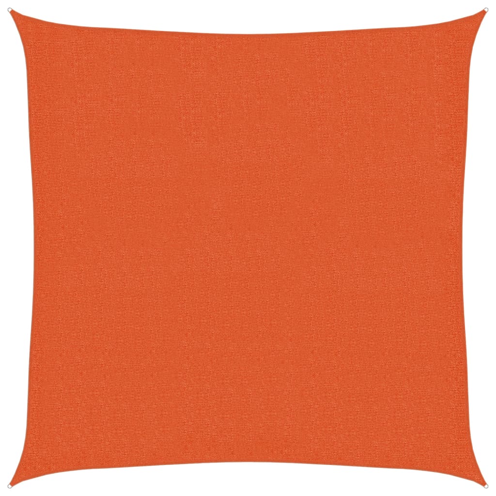 vidaXL Stínící plachta 160 g/m² oranžová 3,6 x 3,6 m HDPE