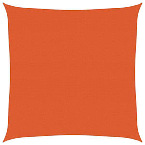 Plachta proti slunci 160 g/m² čtverec oranžová 4 x 4 m HDPE - obrázek 2