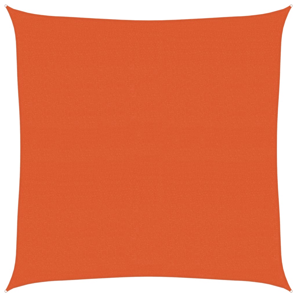 vidaXL Plachta proti slunci 160 g/m² čtverec oranžová 4,5 x 4,5 m HDPE