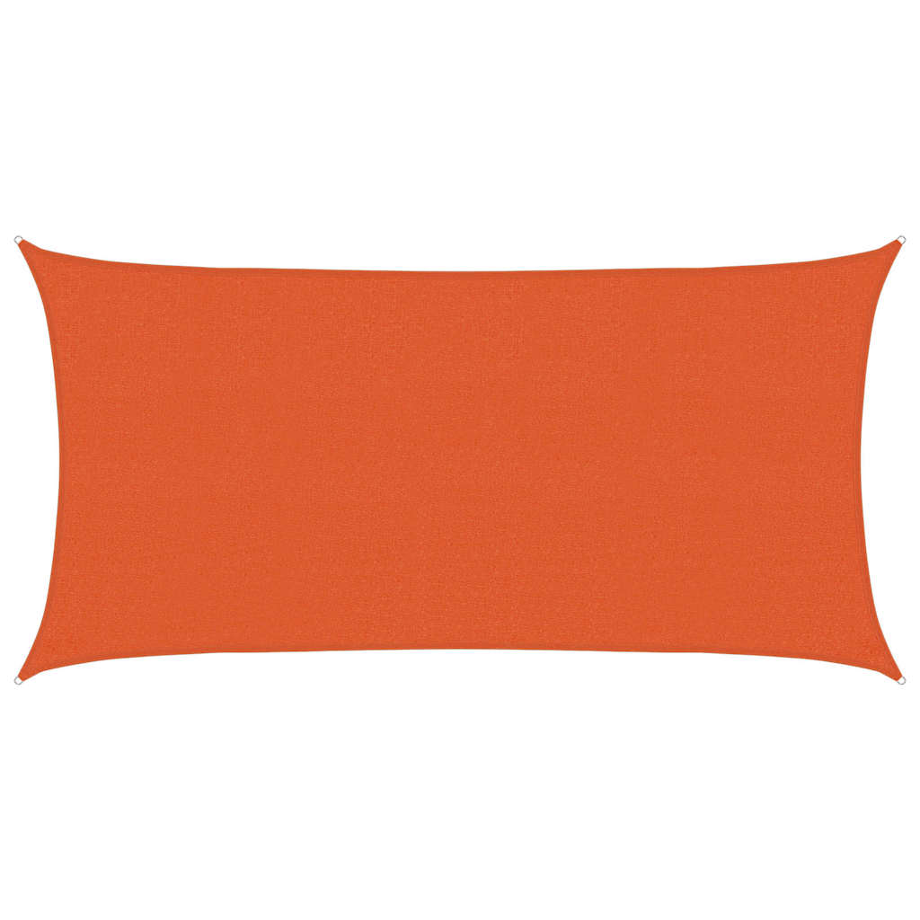 vidaXL Stínící plachta 160 g/m² oranžová 2 x 3,5 m HDPE