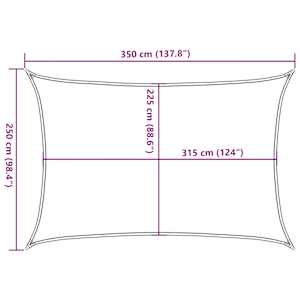 Stínící plachta 160 g/m² oranžová 2,5 x 3,5 m HDPE - obrázek 10