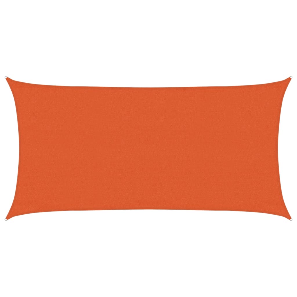vidaXL Plachta proti slunci 160 g/m² obdélník oranžová 3 x 6 m HDPE