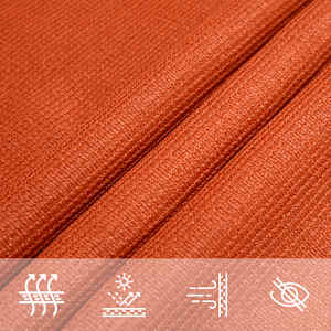 Stínící plachta 160 g/m² oranžová 3 x 3 x 4,2 m HDPE - obrázek 5