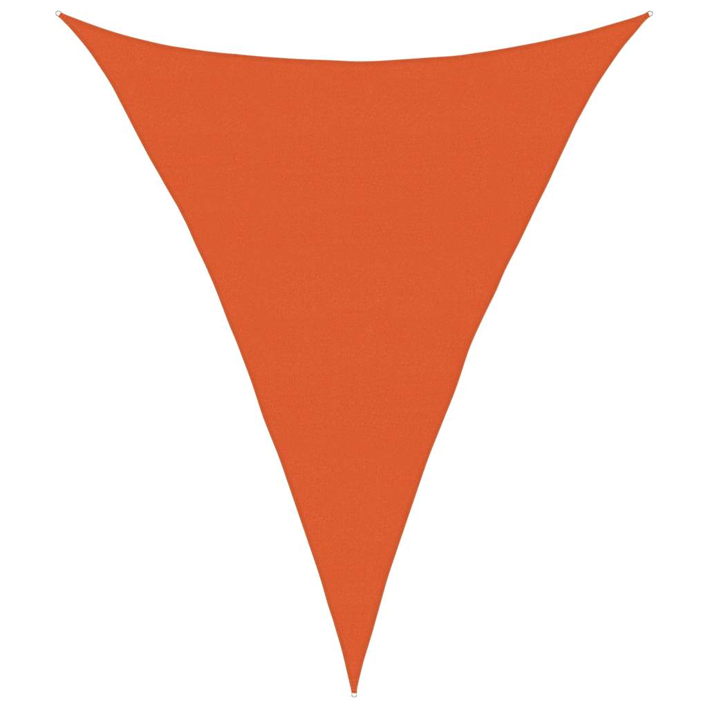 vidaXL Stínicí plachta 160 g/m² trojúhelník oranžová 5 x 6 x 6 m HDPE