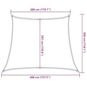 Stínicí plachta 160 g/m² lichoběžník oranžová 3/4 x 3 m HDPE - obrázek 10