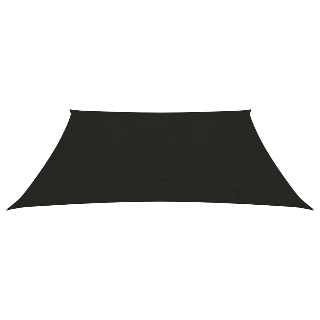 vidaXL Pânză parasolar, negru, 2,5x2,5 m, HDPE, 160 g/m²