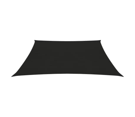 vidaXL Платно-сенник, 160 г/м², черно, 4x4 м, HDPE