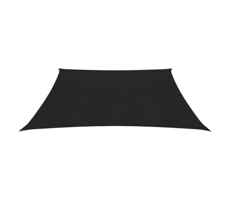 vidaXL Pânză parasolar, negru, 6x6 m, HDPE, 160 g/m²