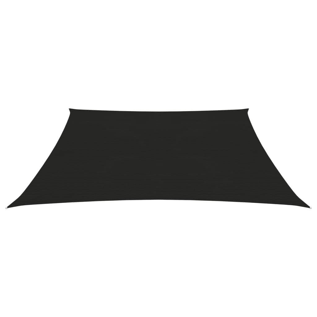 vidaXL Toldo de vela negro HDPE 160 g/m² 7x7 m