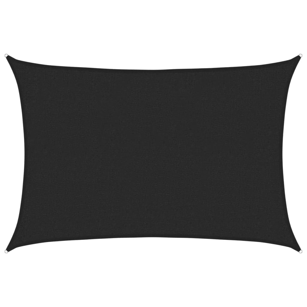 vidaXL Stínící plachta 160 g/m² černá 2 x 3 m HDPE