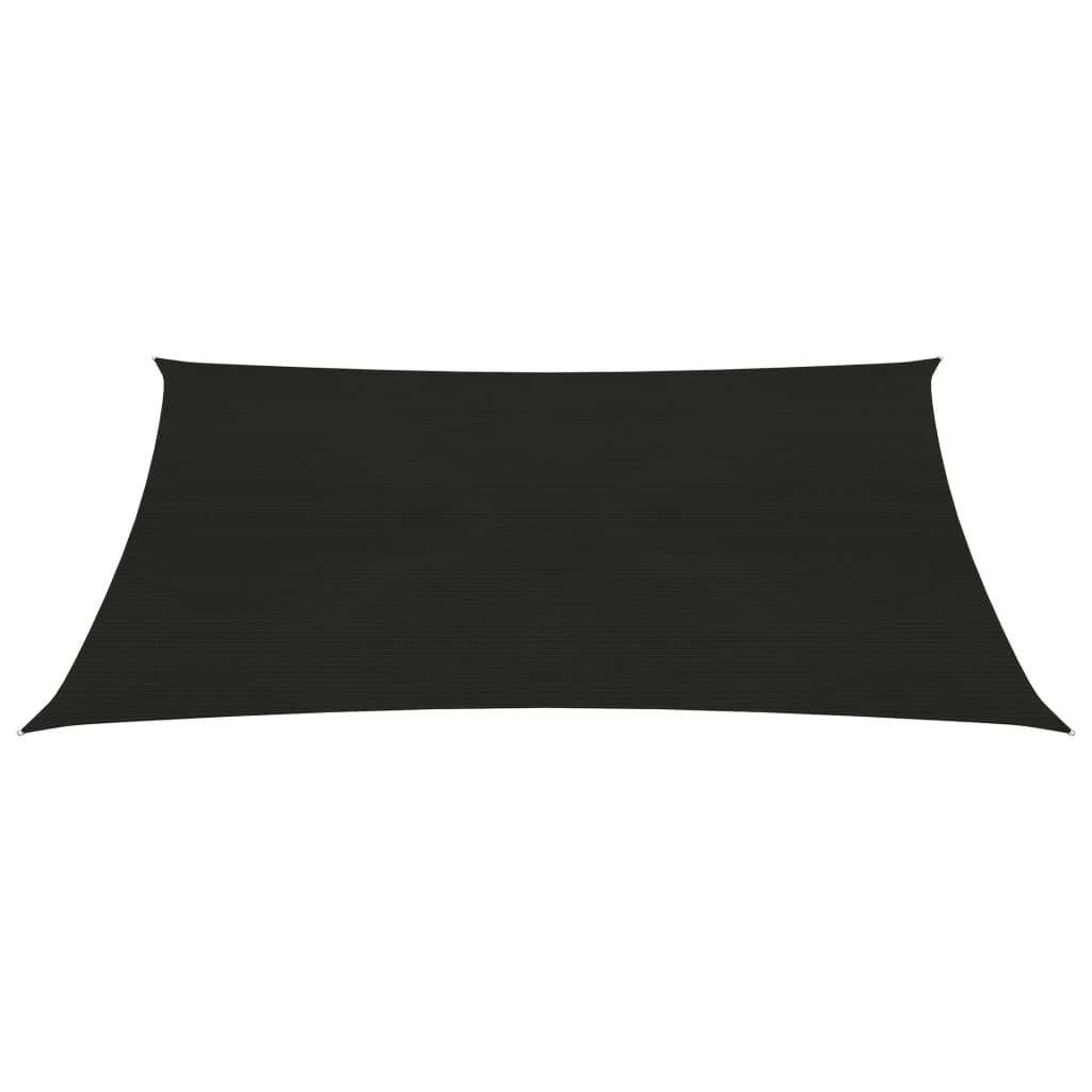 vidaXL Toldo de vela HDPE negro 160 g/m² 2x3 m