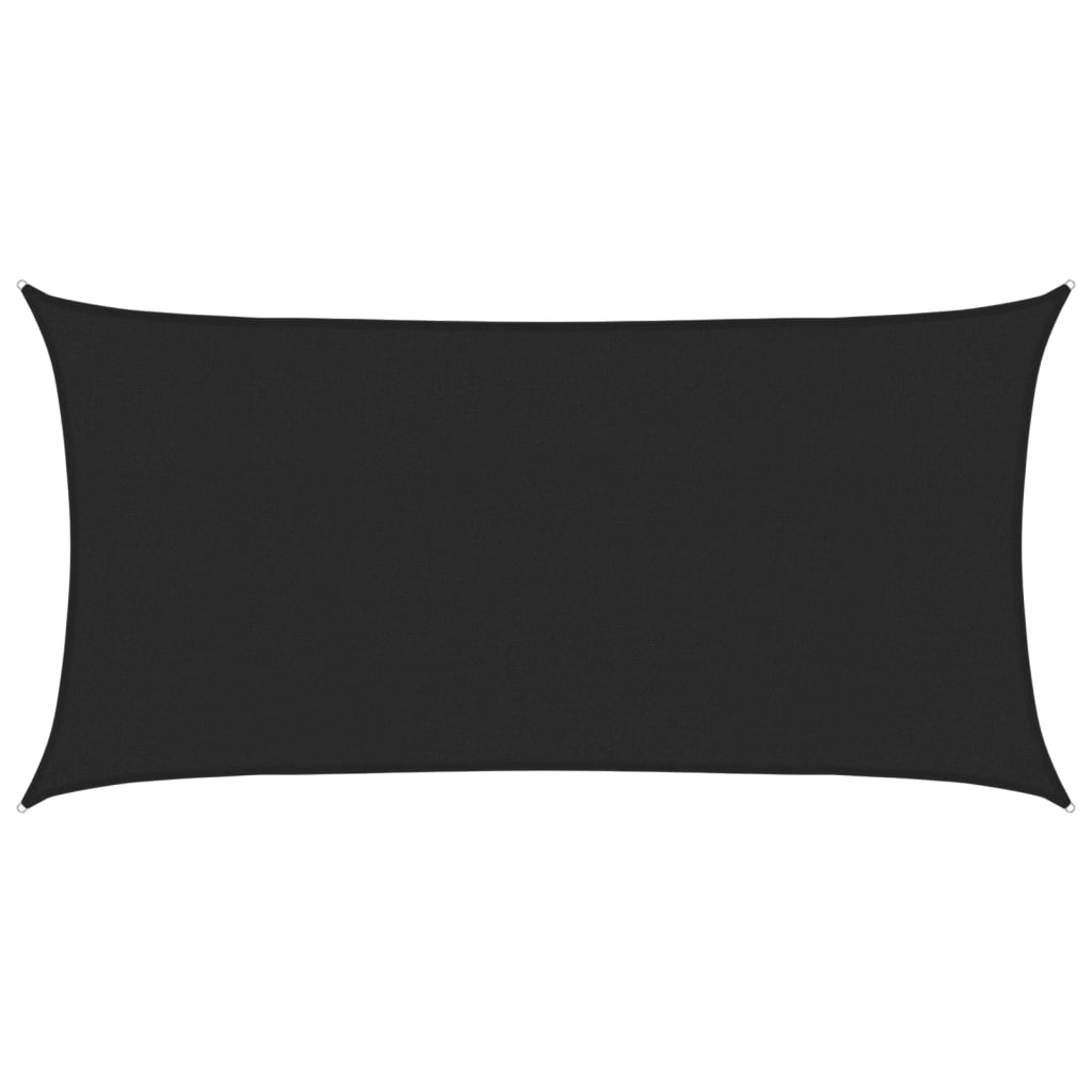 vidaXL Stínicí plachta 160 g/m² černá 2 x 3,5 m HDPE