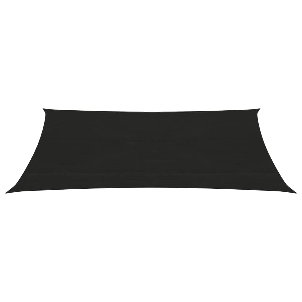 vidaXL Pânză parasolar, negru, 2x4 m, HDPE, 160 g/m²