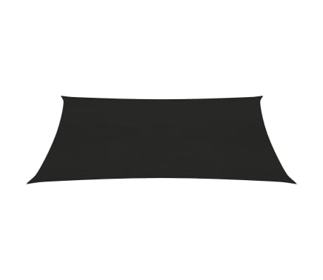 vidaXL Pânză parasolar, negru, 2,5x3,5 m, HDPE, 160 g/m²