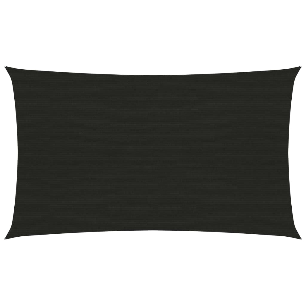 Zonnezeil 160 g/m² 2,5x5 m HDPE zwart