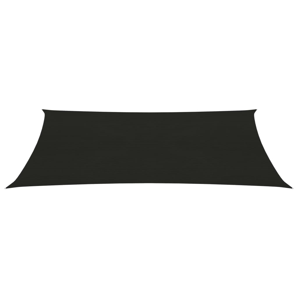 vidaXL Pânză parasolar, negru, 2,5x5 m, HDPE, 160 g/m²