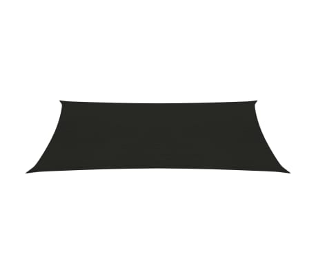 vidaXL Pânză parasolar, negru, 2,5x5 m, HDPE, 160 g/m²