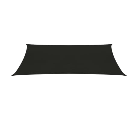 vidaXL Pânză parasolar, negru, 3x6 m, HDPE, 160 g/m²