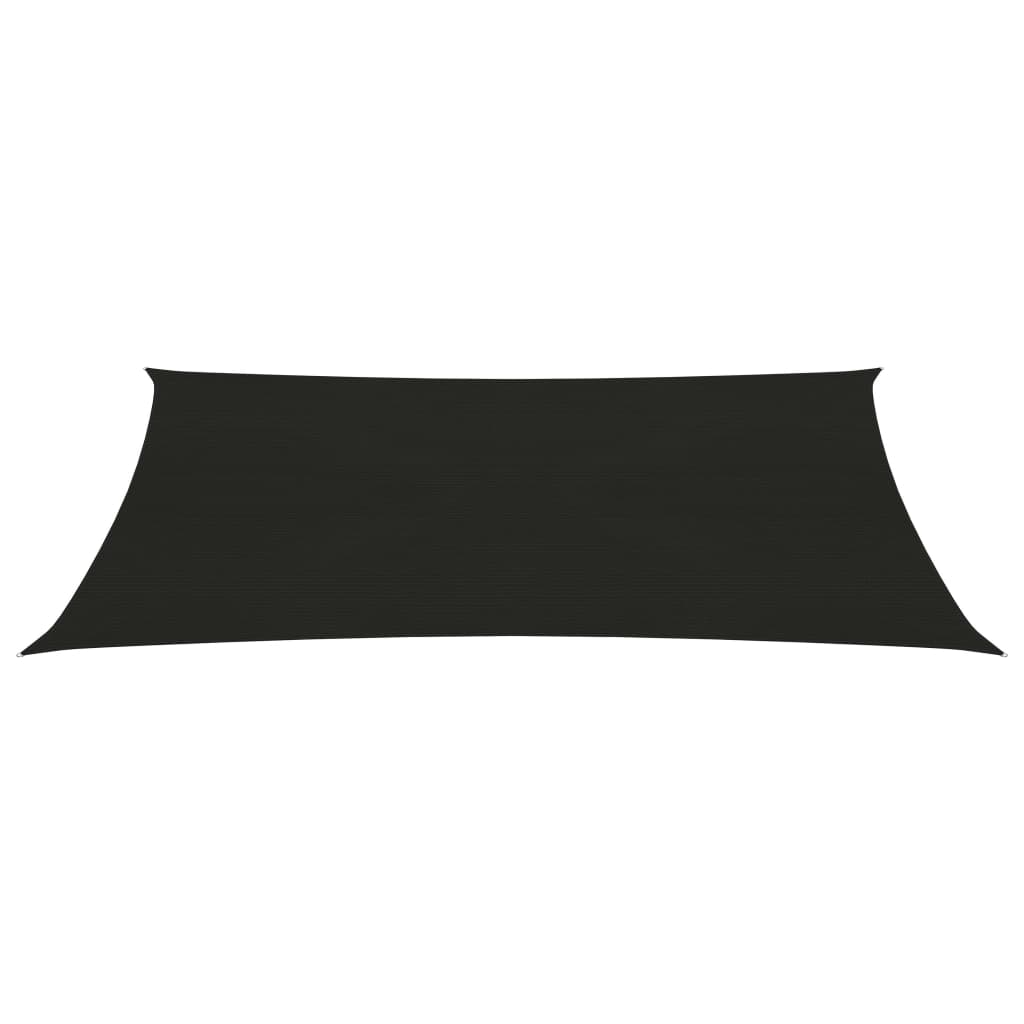 vidaXL Pânză parasolar, negru, 5x7 m, HDPE, 160 g/m²