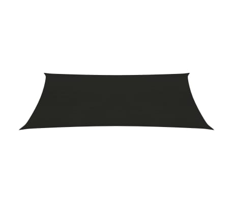 vidaXL Pânză parasolar, negru, 5x7 m, HDPE, 160 g/m²