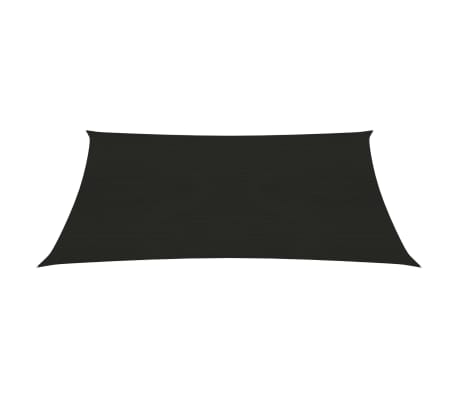 vidaXL Pânză parasolar, negru, 6x7 m, HDPE, 160 g/m²