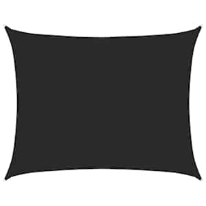 Plachta proti slunci 160 g/m² obdélník černá 6 x 8 m HDPE - obrázek 2