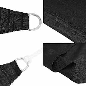 Stínící plachta 160 g/m² černá 6 x 6 x 6 m HDPE - obrázek 6