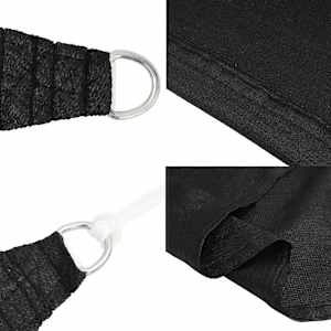 Stínicí plachta 160 g/m² lichoběžník černá 4/5 x 4 m HDPE - obrázek 6