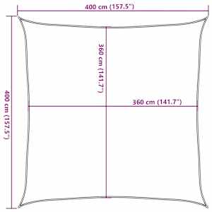 Plachta proti slunci 160 g/m² hnědá 4 x 4 m HDPE - obrázek 10