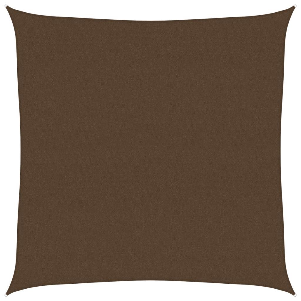 vidaXL Plachta proti slunci 160 g/m² hnědá 6 x 6 m HDPE